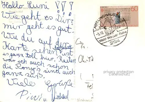 AK / Ansichtskarte Oldendorf_Luhe Ferien auf dem Bauernhof Runds Hof Park Hallenbad Zimmer Oldendorf Luhe