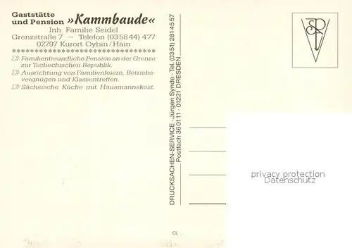 AK / Ansichtskarte Oybin Kammbaude Gaststube Panorama Oybin