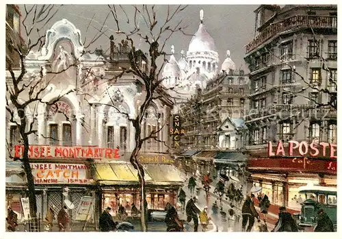 AK / Ansichtskarte Paris Le Sacre Coeur et lElysee Montmartre Paris