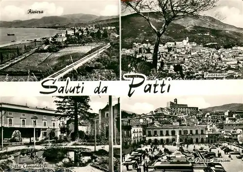AK / Ansichtskarte Patti Panorama Riviera Villa Comunale Piazza Marconi Patti