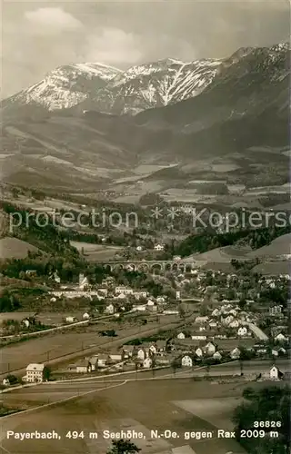 AK / Ansichtskarte Payerbach Panorama Blick gegen Rax Gebirge Payerbach