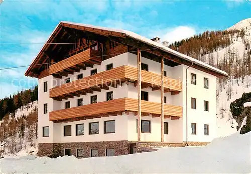 AK / Ansichtskarte Pfelders_Plan Pension Restaurant Pfelders im Winter Pfelders_Plan