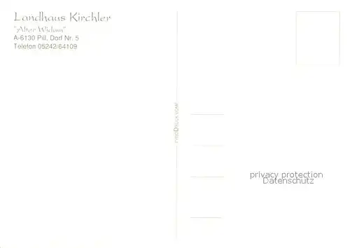 AK / Ansichtskarte Pill_Tirol Landhaus Kirchler Alter Widum Blumenschmuck Pill_Tirol