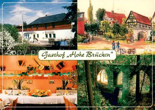 AK / Ansichtskarte Pirna Gasthof Hohe Bruecken Gastraum Pirna