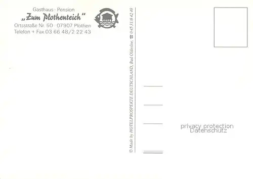 AK / Ansichtskarte Plothen Gasthaus Pension Zum Plothenteich Pferdewagen Teichpartie Plothen