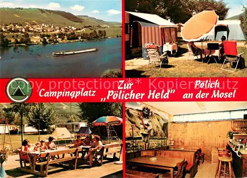 AK / Ansichtskarte Poelich Campingplatz Zur Poelicher Held Moselpartie Restaurant Poelich