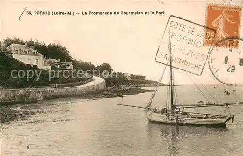 AK / Ansichtskarte Pornic La Promenade de Gourmalon et le Port Pornic