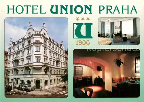 AK / Ansichtskarte Praha_Prahy_Prague Hotel Union Restaurant Praha_Prahy_Prague