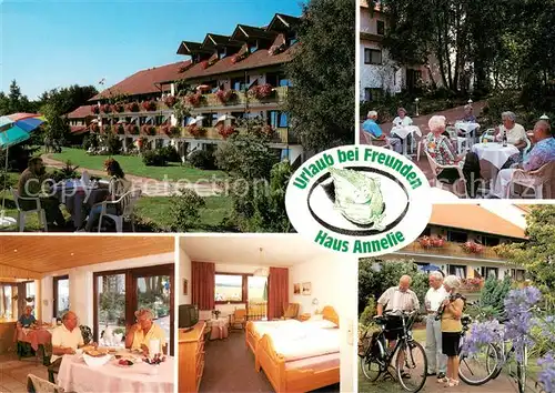 AK / Ansichtskarte Preussisch_Oldendorf Haus Annelie Gaststube Gartenterrasse Zimmer Fahrradverleih Preussisch Oldendorf