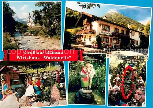 AK / Ansichtskarte Ramsau_Berchtesgaden Wirtshaus Waldquelle Maerchengarten Cafe Ramsau Berchtesgaden