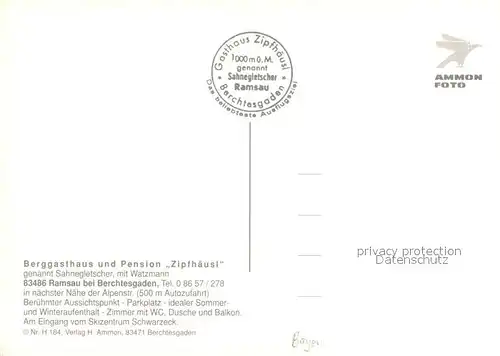 AK / Ansichtskarte Ramsau_Berchtesgaden Gasthaus Zipfhaeusl Ramsau Berchtesgaden