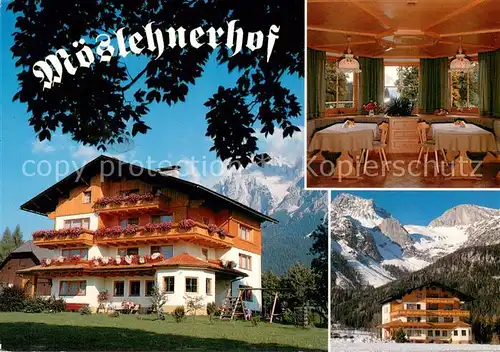 AK / Ansichtskarte Ramsau_Dachstein_Steiermark Pension Moeslehnerhof Gaststube Ramsau_Dachstein