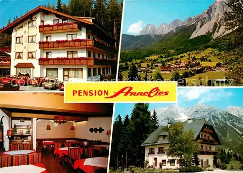 AK / Ansichtskarte Ramsau_Dachstein_Steiermark Pension Annelies Gaststube Panorama Ramsau_Dachstein