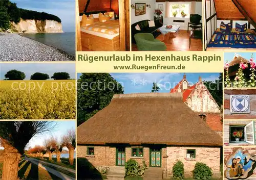 AK / Ansichtskarte Rappin Hexenhaus auf Ruegen Teilansichten Steilkueste Rappin