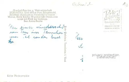 AK / Ansichtskarte Rehbach_Tirol mit Rohnenspitze und Ponten Rehbach Tirol