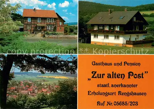 Rengshausen_Hessen Gasthaus Pension Zur alten Post Panorama Rengshausen Hessen