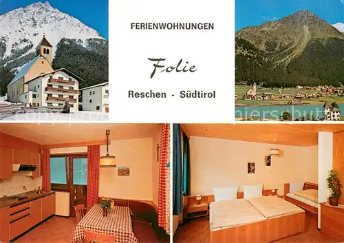 Reschen_See_Tirol Ferienwohnungen Folie Kueche Schlafzimmer Panorama 