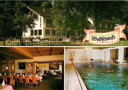 Ried_Kochel_See Landgasthof Alpenhof Waldschaenke Gastraum Hallenbad Ried_Kochel_See