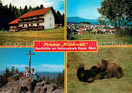 Riedlhuette Pension Waldesruh Panorama Gipfelkreuz Baeren Riedlhuette