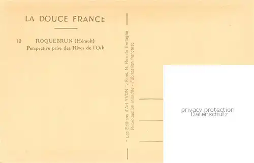 Roquebrun Perspective prise des Rives de l Orb Roquebrun