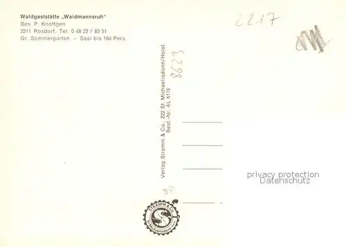 Rosdorf_Holstein Waldgaststaette Waidmannsruh Gastraeume Terrasse Rosdorf_Holstein