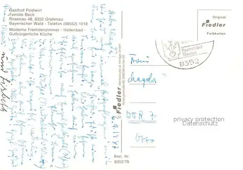 Rosenau_Grafenau Gasthof Postwirt Panorama Gaststube Rosenau Grafenau