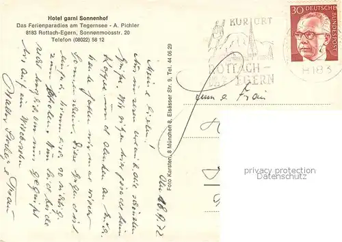 Rottach Egern Hotel garni Sonnenhof Gastraeume Rottach Egern