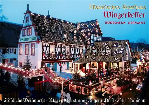 Ruedesheim_Rhein Historisches Gasthaus Winzerkeller Ruedesheim Rhein