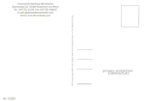 Ruedesheim_Rhein Historisches Gasthaus Winzerkeller Ruedesheim Rhein
