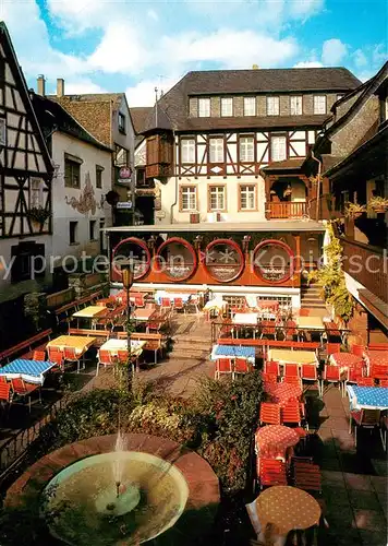 Ruedesheim_Rhein Hotel und Weinhaus Lindenwirt Terrasse Ruedesheim Rhein