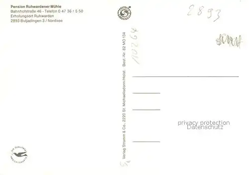 Ruhwarden Pension Ruhwardener Muehle Garten Ruhwarden