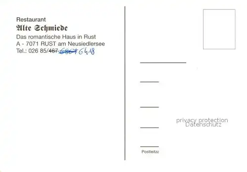 Rust_Burgenland Restaurant Alte Schmiede Details Rust_Burgenland