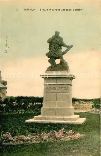 Saint Malo_Ille et Vilaine_Bretagne Statue et Jardin Jacques Cartier Monument Saint Malo_Ille et Vilaine