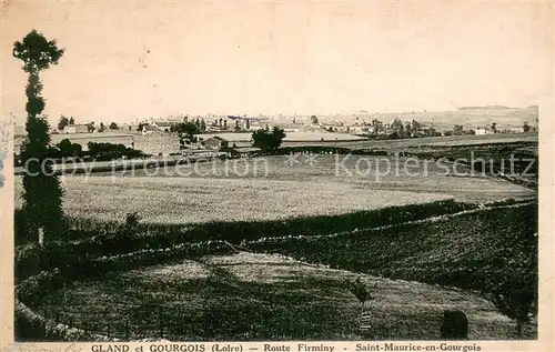 Saint Maurice en Gourgois Paysage Panorama Gland et Gourgois Route Firminy Saint Maurice en Gourgois