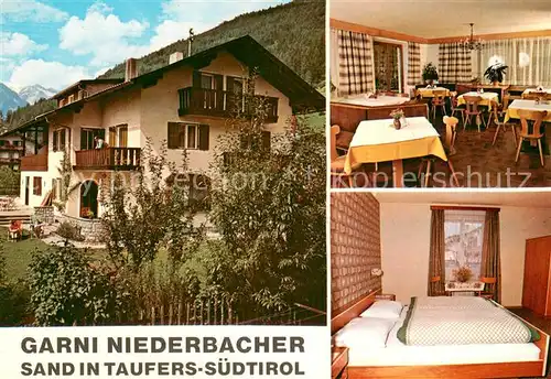 Sand_Taufers Gaestehaus Pension Garni Niederbacher Gastraum Fremdenzimmer Sand Taufers