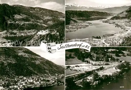 Sattendorf Panorama mit Julische Alpen Fliegeraufnahme Sattendorf