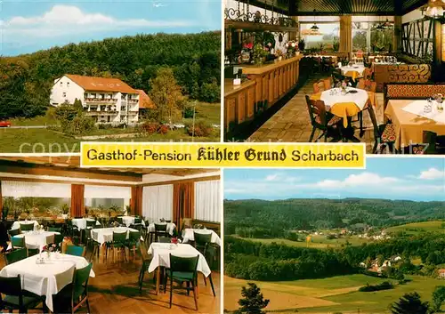 Scharbach Gasthof Pension Kuehler Grund Gastraeume Panorama Scharbach
