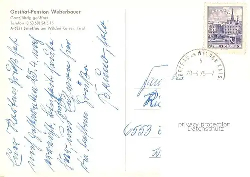 Scheffau_Wilden_Kaiser Gasthof Pension Weberbauer Scheffau_Wilden_Kaiser