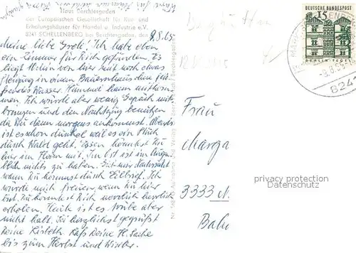 Schellenberg_Marktschellenberg Haus Berchtesgaden Kur  und Erholungshaus Alpenpanorama Schellenberg