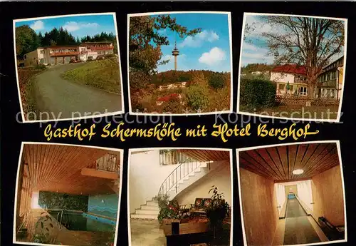 Schermshoehe Gasthof Hotel Berghof Hallenbad Kegelbahn Sender Fraenkische Schweiz Schermshoehe