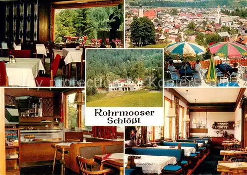 Schladming_Obersteiermark Rohrmooser Schoessl Cafe Restaurant Pension Terrasse Stadtpanorama Schladming_Obersteiermark