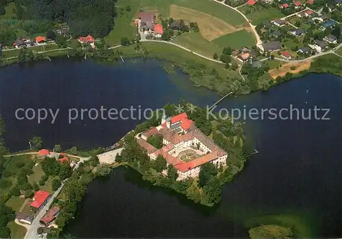 Seeon_Klostersee Kloster Seeon Fliegeraufnahme Seeon_Klostersee