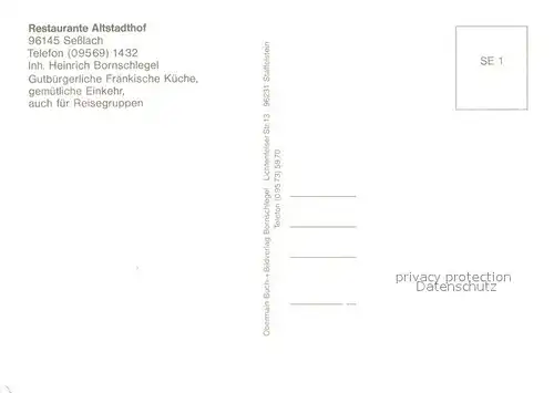 Sesslach Restaurante Aldstadthof Gaststube Sesslach