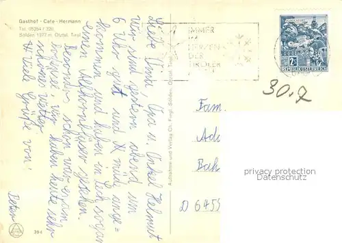 Soelden_oetztal Gasthof Cafe Hermann Alpenpanorama Soelden oetztal