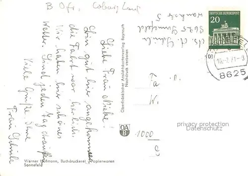 Sonnefeld Ortsansichten Partie am Wasser Schwimmbad Sonnefeld