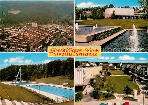 Spitzholz_Sindelfingen Wohnsiedlung Fliegeraufnahme Wasserspiele Freibad 