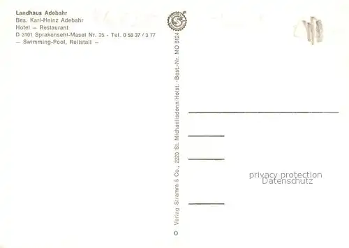 Sprakensehl Landhaus Adebahr Hotel Restaurant Sprakensehl