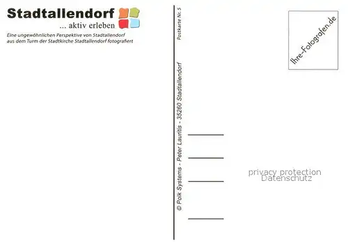 Stadtallendorf Blick aus dem Turm der Stadtkirche Stadtallendorf