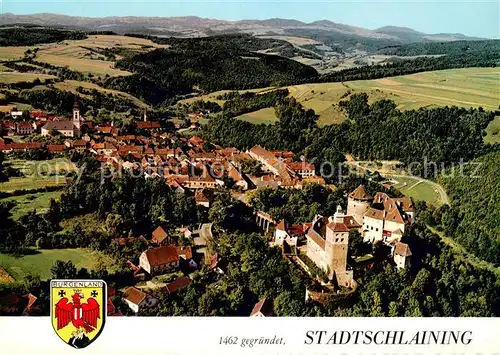 Stadtschlaining Fliegeraufnahme mit Burg Schlaining Stadtschlaining