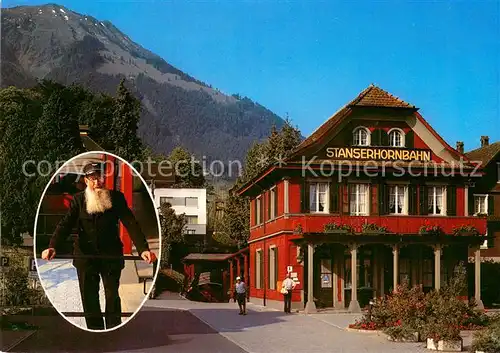 Stanserhorn Talstation Stanserhornbahn mit Oldtimer Standseilbahn Stanserhorn